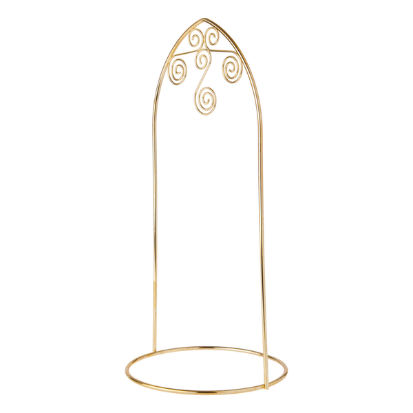 Tall Brass Arched ornament stand