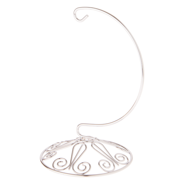 Ornate Ornament Stand, medium, silver