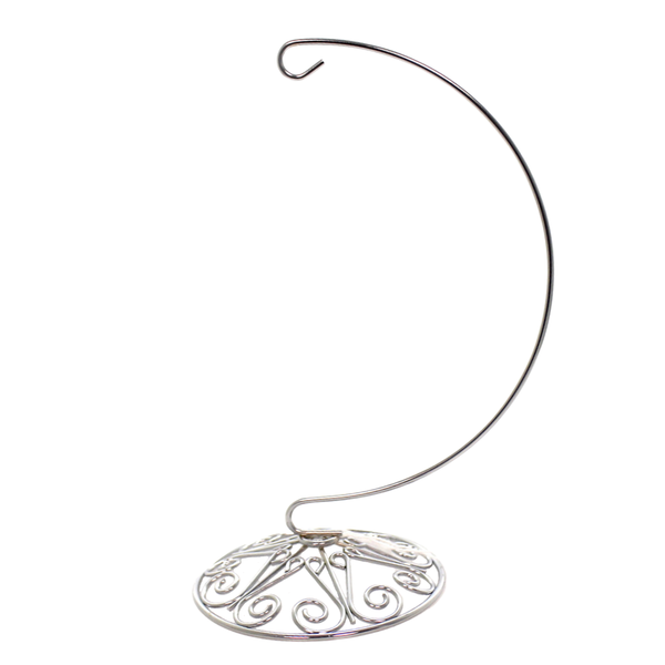 Ornate Ornament Stand, large, silver