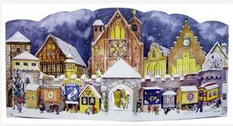 1947 Classic Reprint Walled City Advent Calendar by Richard Sellmer Verlag