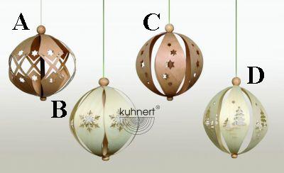 Wood Kugel Ornament, 3D by Kuhnert GmbH