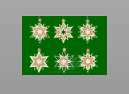 Solid Snow Crystal with PunCandle Holdered Stars, Ornament by Kuhnert GmbH