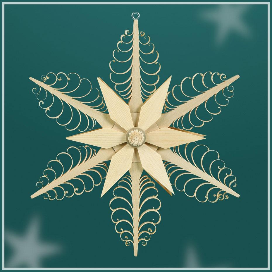 Star, hanging, curled woodby 1