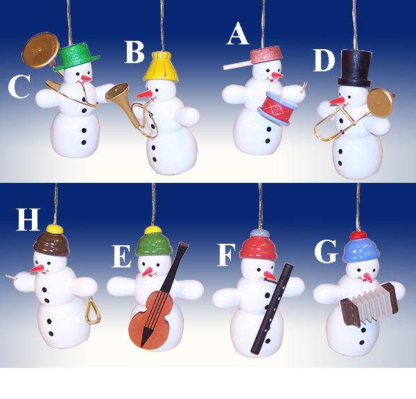 Snowman Band Ornament by Volker Zenker