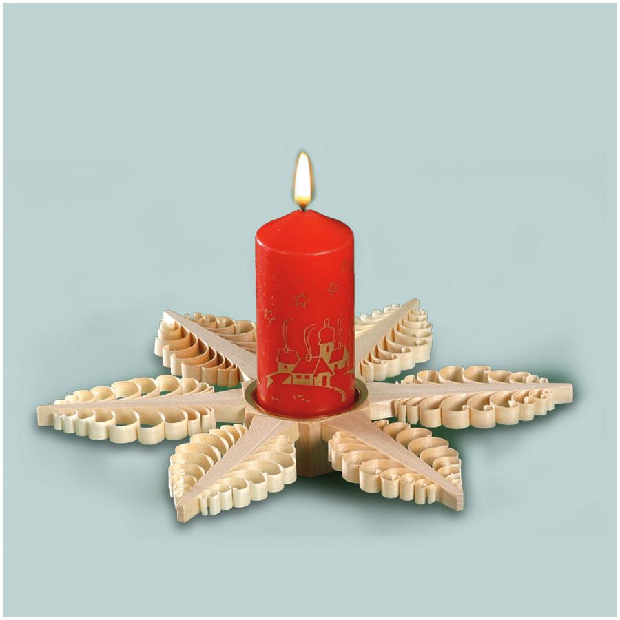 Tea Light Candle Holder, single with 6 curl trees by Martina Rudolph
