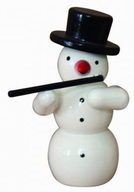 Snowman Band, Snowman playing Flute by Erzgebirgische Holzkunst Gahlenz GmbH