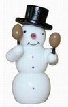 Snowman Band, Snowman with Maracas by Erzgebirgische Holzkunst Gahlenz GmbH