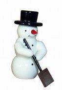 Snowman with Shovel and Bucket by Erzgebirgische Holzkunst Gahlenz GmbH