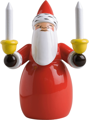 Santa with Candles Wooden Figurine by Wendt and Kuhn
