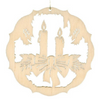 Wood Scroll Circle Frame Ornament by Lenk and Sohn