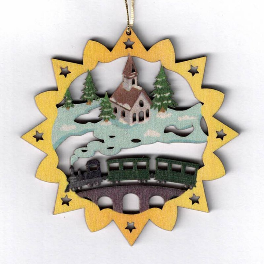 Scroll Circle Ornaments, painted by Kunstgewerbe Lenk und Sohn