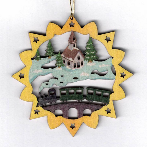 Scroll Circle Ornaments, painted by Kunstgewerbe Lenk und Sohn