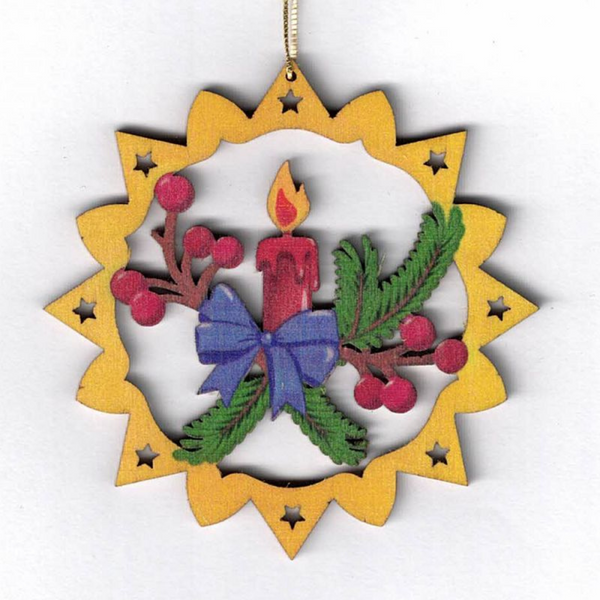 Scroll Circle Ornaments, painted by Kunstgewerbe Lenk und Sohn