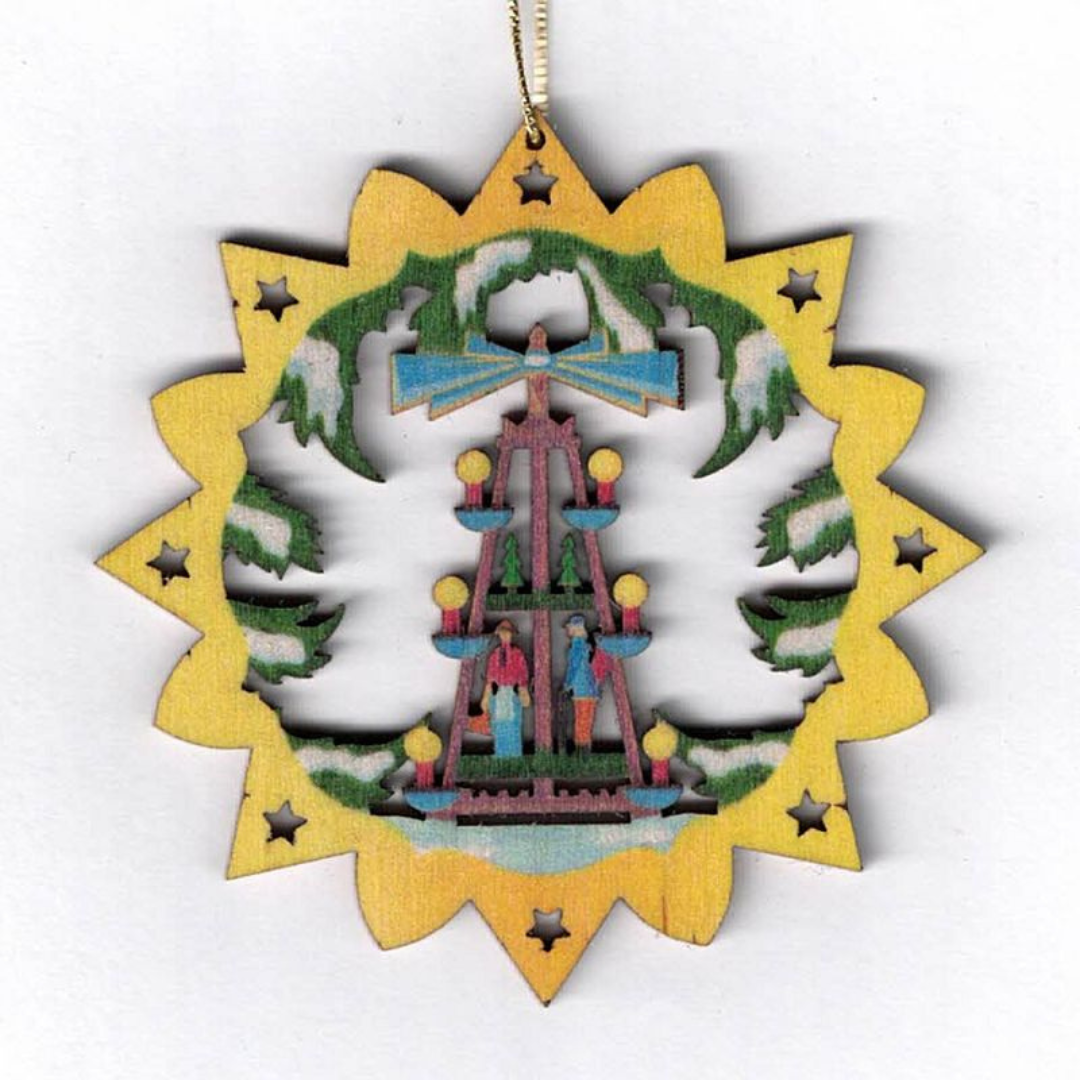 Scroll Circle Ornaments, painted by Kunstgewerbe Lenk und Sohn