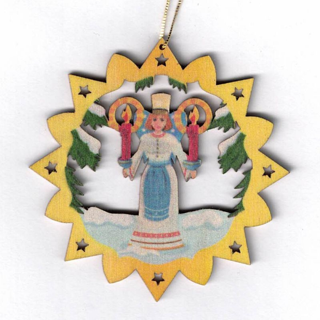 Scroll Circle Ornaments, painted by Kunstgewerbe Lenk und Sohn