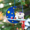 Angel on Moon with Piano Ornament by Graupner Holzminiaturen