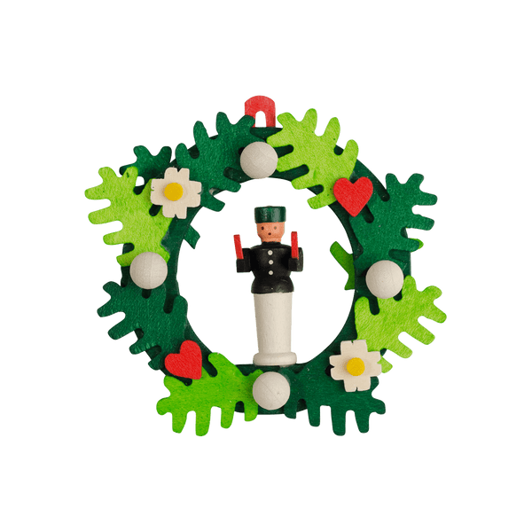 Advent Wreath with Miner Ornament by Graupner Holzminiaturen