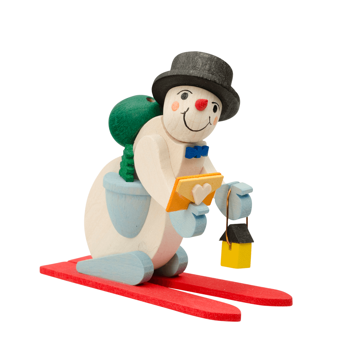 Skiing Snowman Ornament by Graupner Holzminiaturen