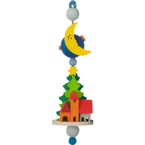 Village on Spindle Ornament by Graupner Holzminiaturen