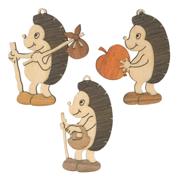 Hedgehog Wood Ornaments by Kuhnert GmbH
