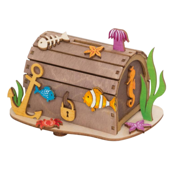 DIY Kit, Treasure Chest Coin Bank by Kuhnert GmbH