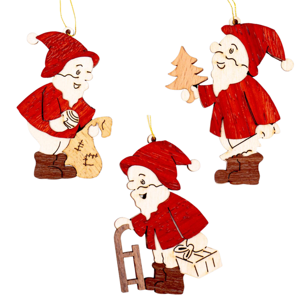 Santa Claus Wood Ornament by Kuhnert GmbH
