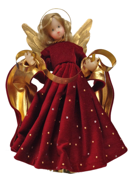 Wax Angel with Red Rhinestone Dress by Margarete & Leonore Leidel in Iffeldorf