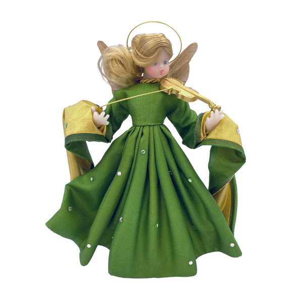 Angel, Bright Green Rhinestone by Lenore Leidel