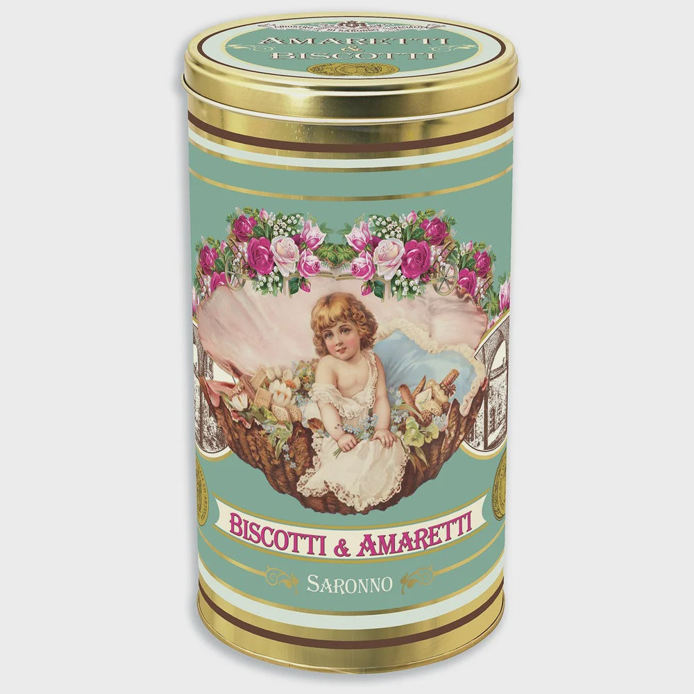 Amaretti del Chiostro Mixed Amaretti Shell Tower Tin 10.6 oz.