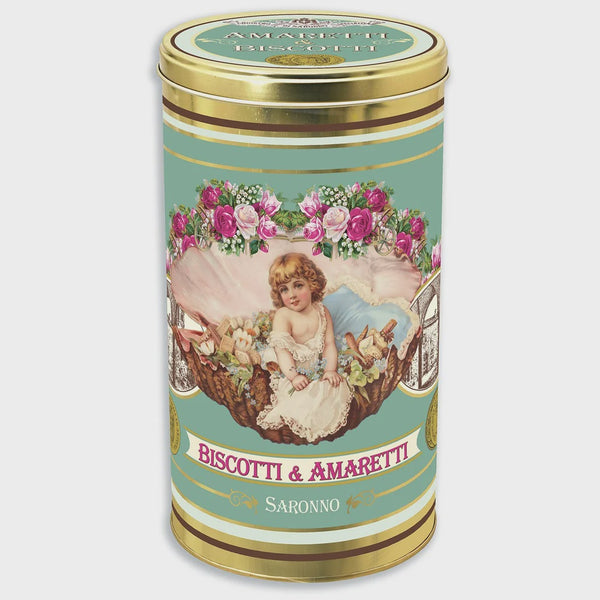 Amaretti del Chiostro Mixed Amaretti Shell Tower Tin 10.6 oz.