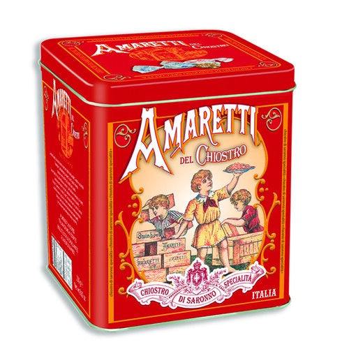 Amaretti Del Chiostro Crunchy Amaretti Mini Cube Tin