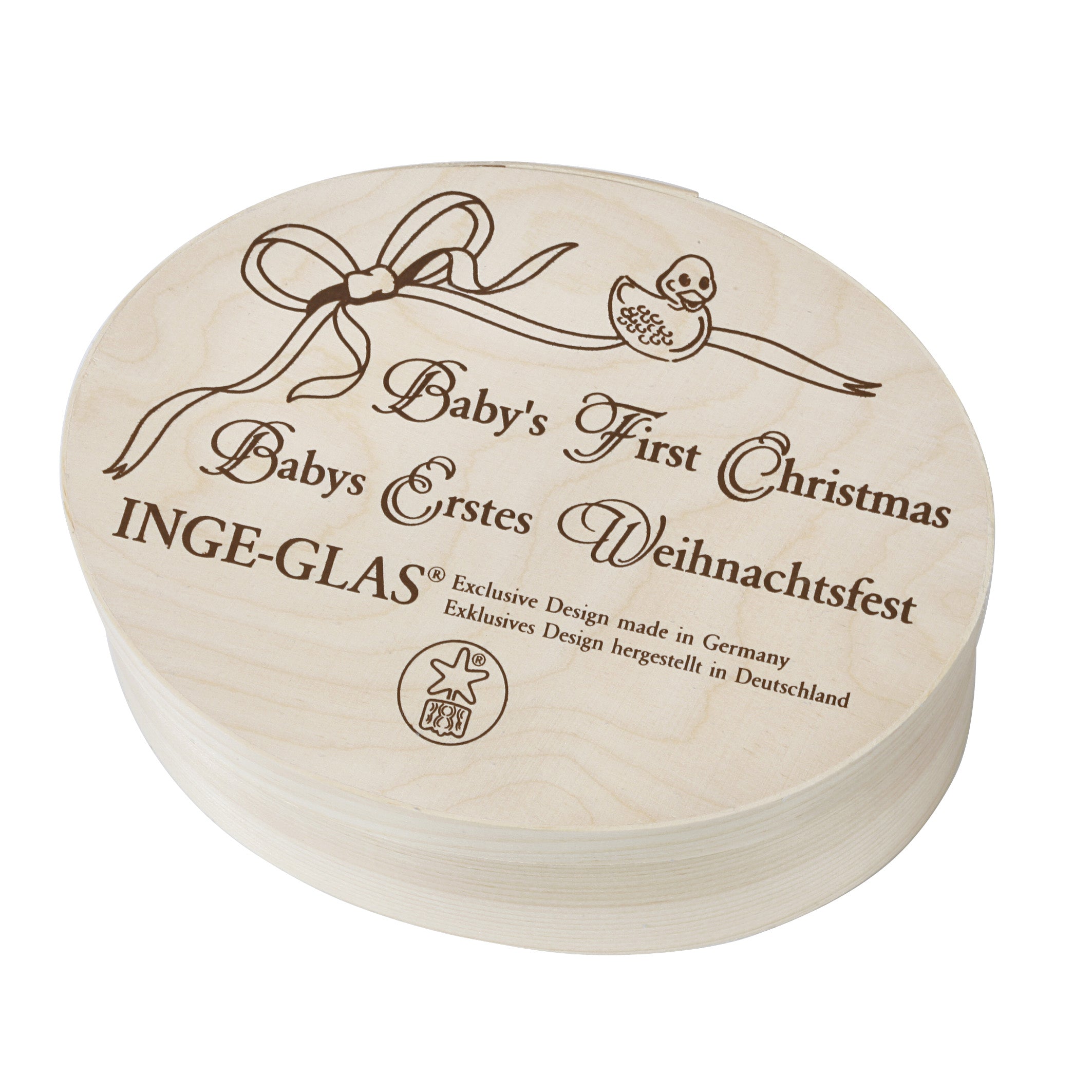 Baby's First Christmas, 3 Piece Boxed Ornament Set by Inge Glas of Germany