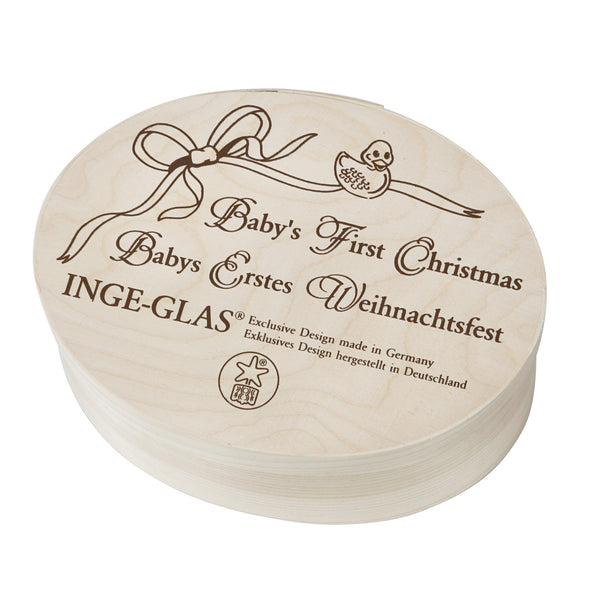 Baby's First Christmas, 3 Piece Boxed Ornament Set by Inge Glas of Germany