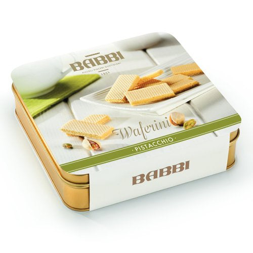 BABBI Waferini Gold Tin Pistachio Cream Filled Wafers