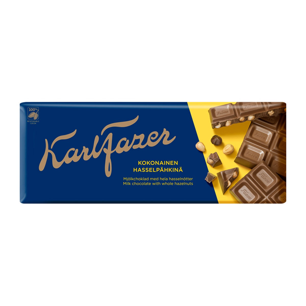 Fazer Milk Chocolate With Whole Hazelnuts Bar