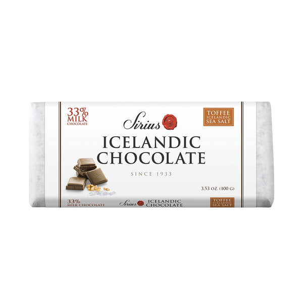 Noi Sirius Milk Chocolate Toffee and Sea Salt 33% 2/Pk Bar