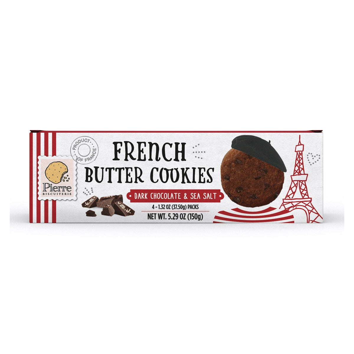 Pierre Biscuiterie French Butter Cookies With Dark Chocolate and Sea Salt