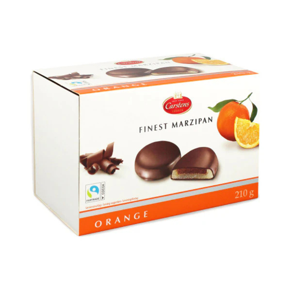 Carstens Orange Chocolate Covered Marzipan Box
