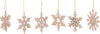 Wood Snowflake Ornament, glittered by Taulin