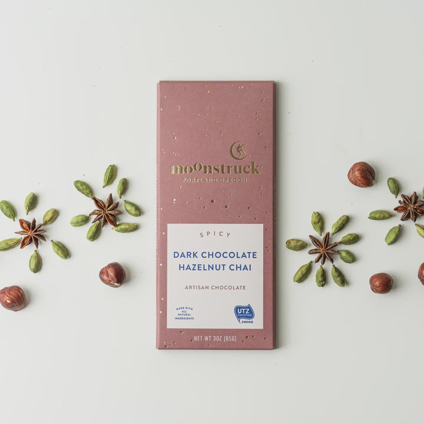Spicy Dark Chocolate Hazelbut Chai Bar