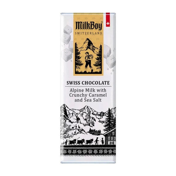 Milkboy Alpine Milk with Crunchy Caramel and Sea Salt Mini Bar