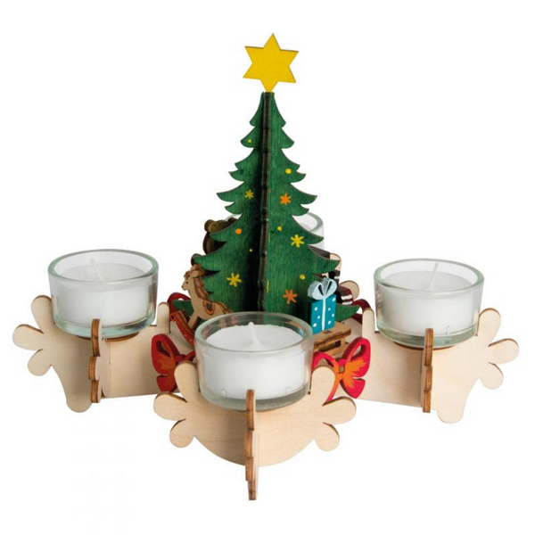 DIY Kit, Tea Light Holder Advent Wreath by Kuhnert GmbH