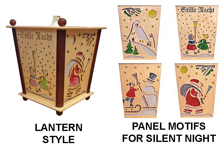 Hanging Lantern Santa/SnowmenMotive 1