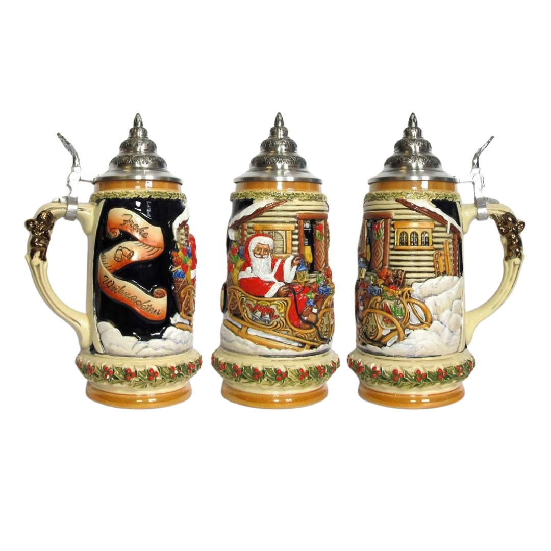 Santa in Sled Stein by King Werk and Co, GmbH