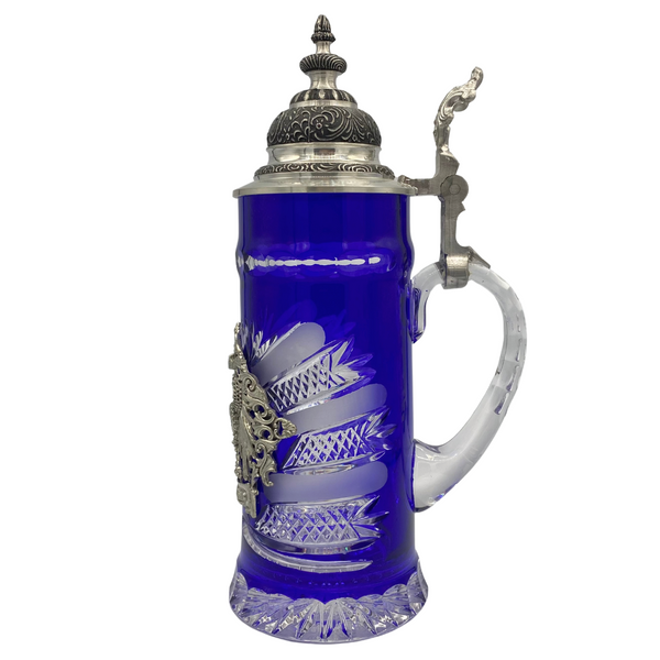 Lord of Crystal, Bavaria, Falcon Pewter Lid by King Werk GmbH and Co