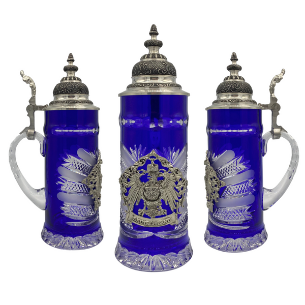 Lord of Crystal, Bavaria, Falcon Pewter Lid by King Werk GmbH and Co