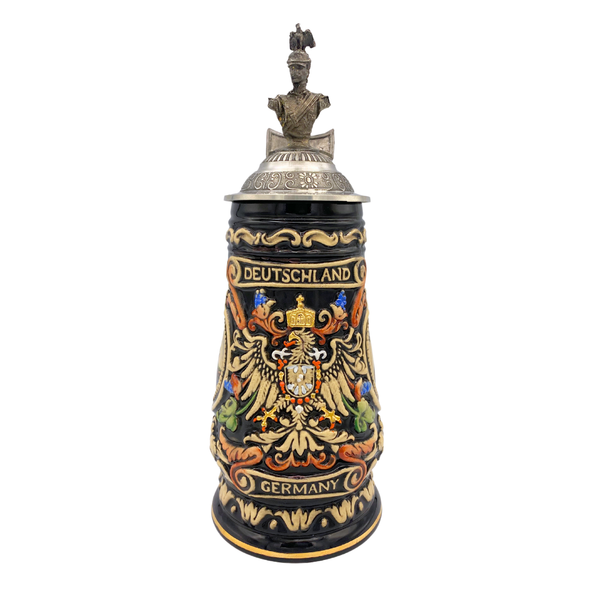 Germany Stein, Black, Kaiser Wilhem Topper by King Werk GmbH and Co