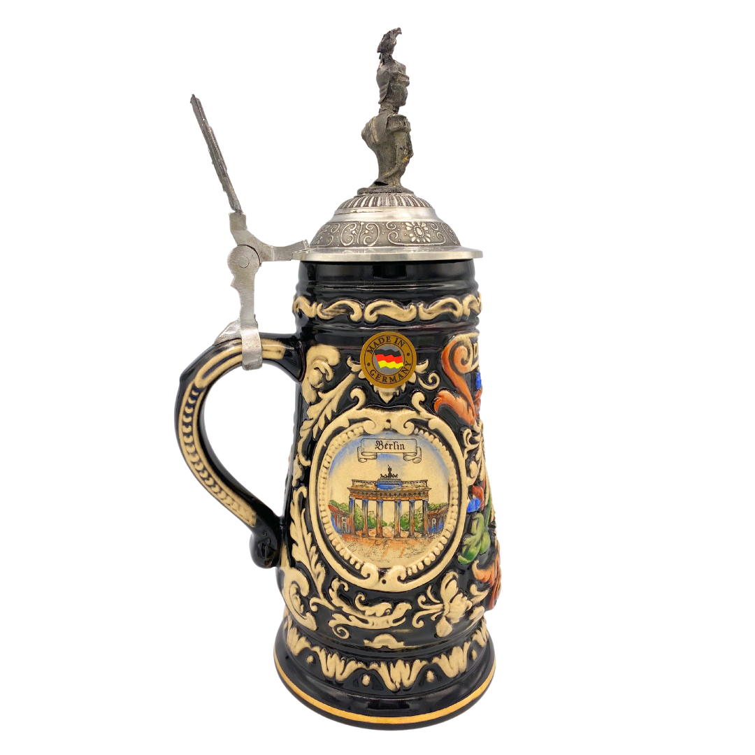 Germany Stein, Black, Kaiser Wilhem Topper by King Werk GmbH and Co