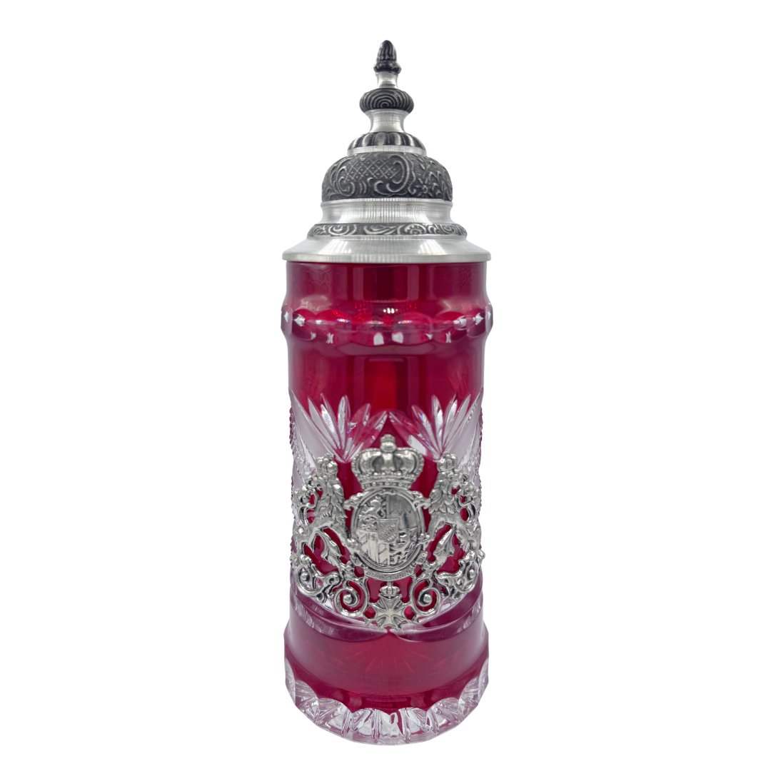 Lord of Crystal Bavaria with Pewter Lid, red by King Werk GmbH and Co