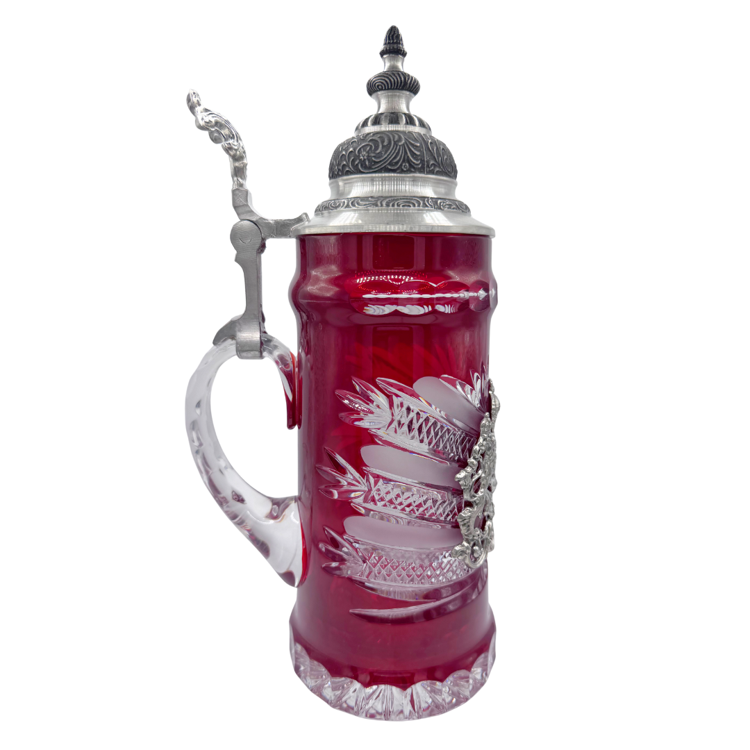 Lord of Crystal Bavaria with Pewter Lid, red by King Werk GmbH and Co